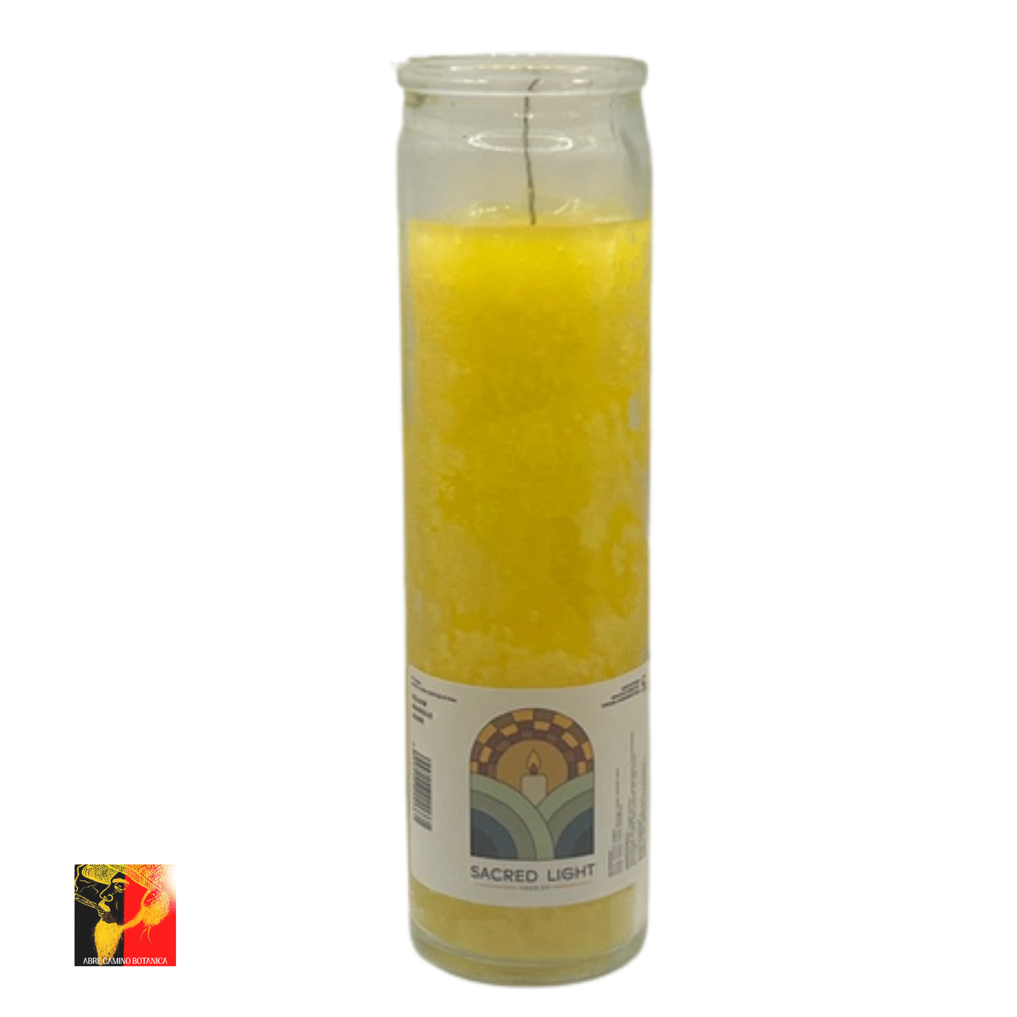 Vela con envase de cristal