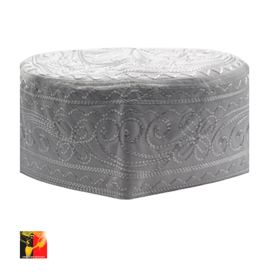 Gorro blanco bordado ( Muslim)